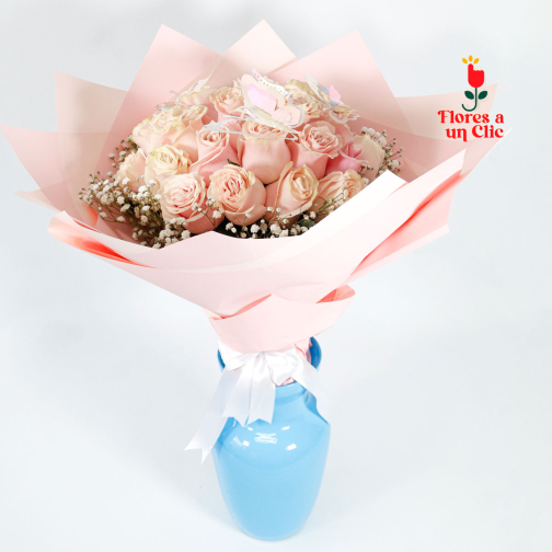 Jarrón blue bouquet