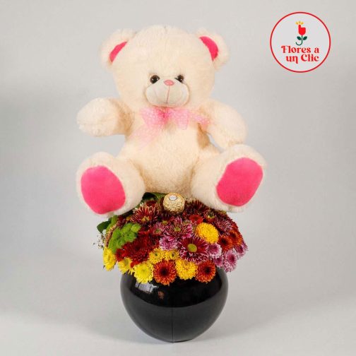Bombonera exotica con oso
