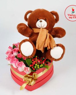 Corazon beso de novia con osos