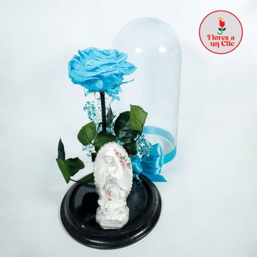 Rosa Preservada Azul Marino