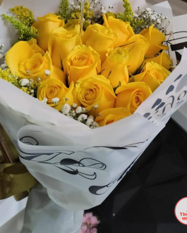 Bouquet 18 rosas amarillas